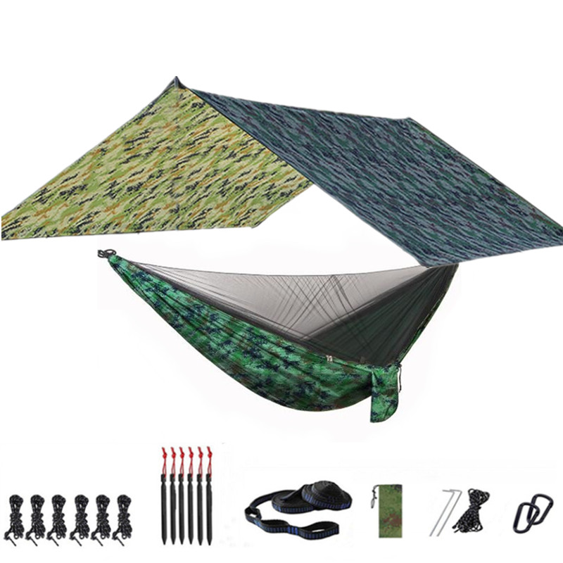Hammock Rain Tarp - أرجوحة التخييم مع قماش القنب المطري