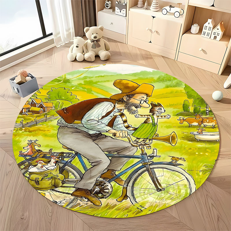 شحن مجاني! سجادة مستديرة بتصمي - مراجعة Outdoor Adventure Farm وسعره