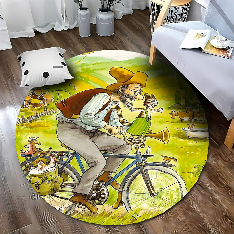 شحن مجاني! سجادة مستديرة بتصمي - مراجعة Outdoor Adventure Farm وسعره