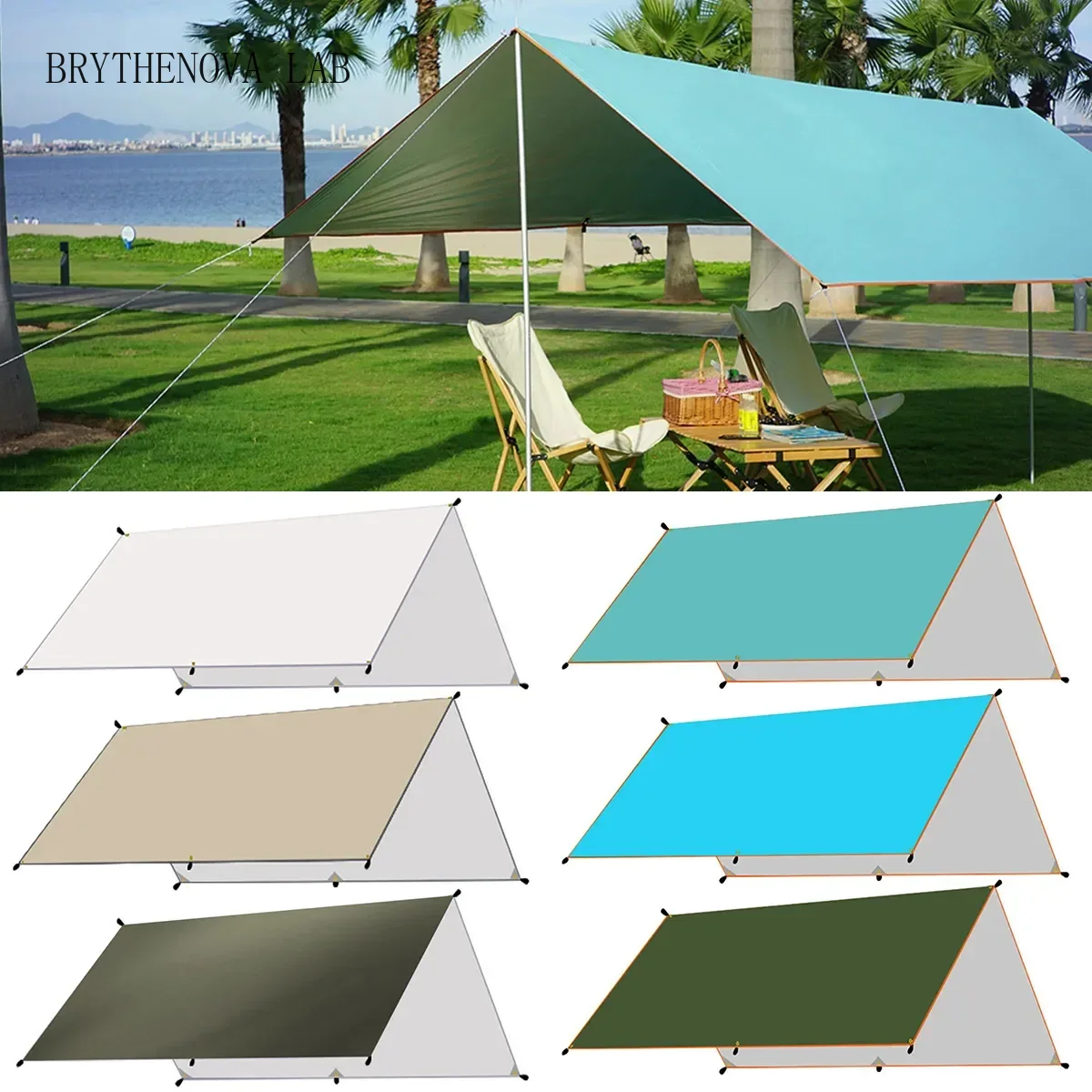 غطاء تخييم مقاوم للماء، خيمة،  - مراجعة Hammock Rain Tarp وسعره