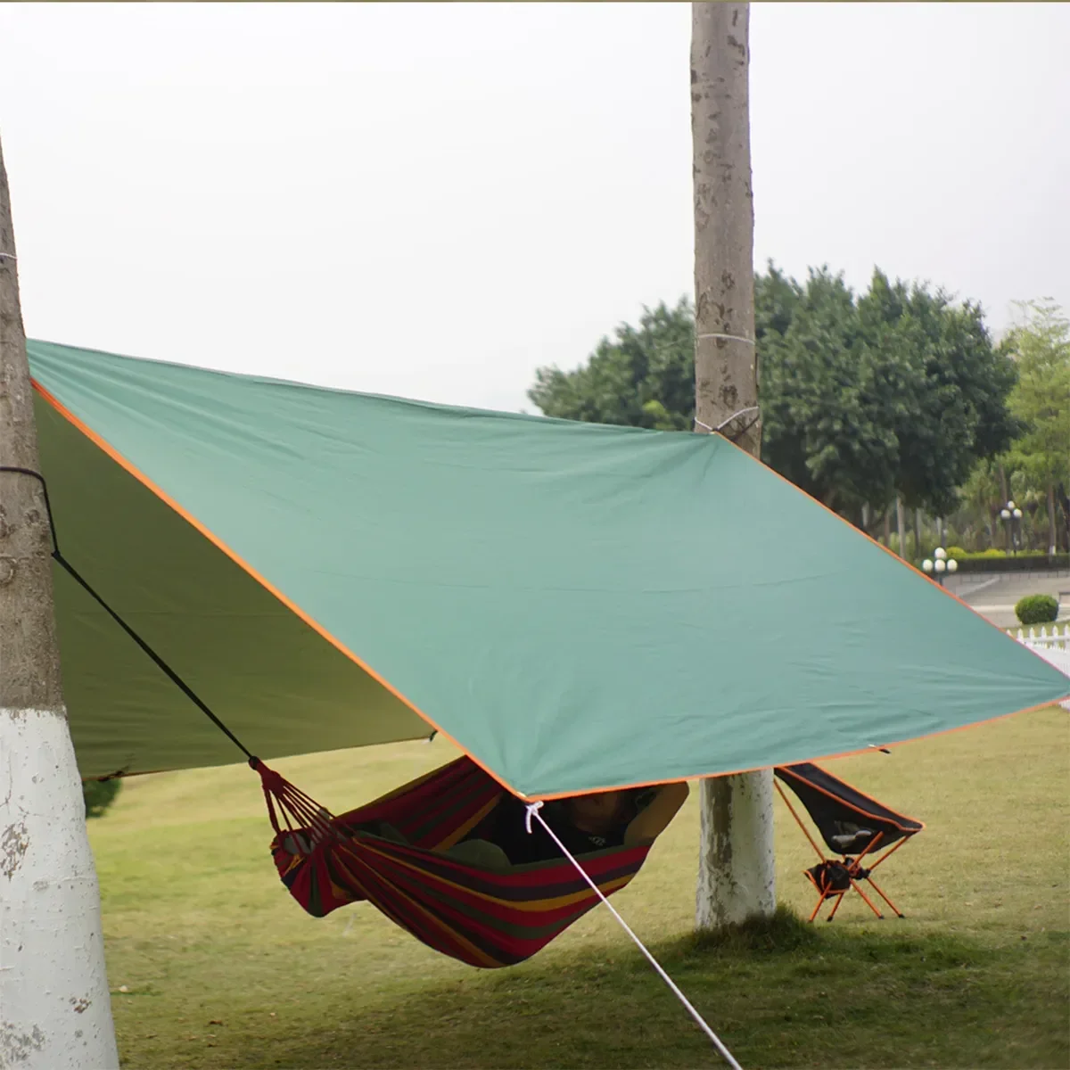 غطاء تخييم مقاوم للماء، خيمة،  - مراجعة Hammock Rain Tarp وسعره