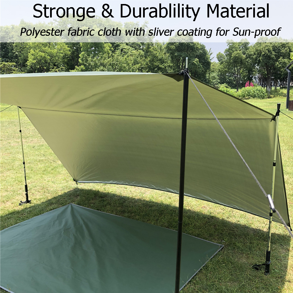 خيمة تخييم دانشيل 3×3 متر مقاو - مراجعة Hammock Rain Tarp وسعره