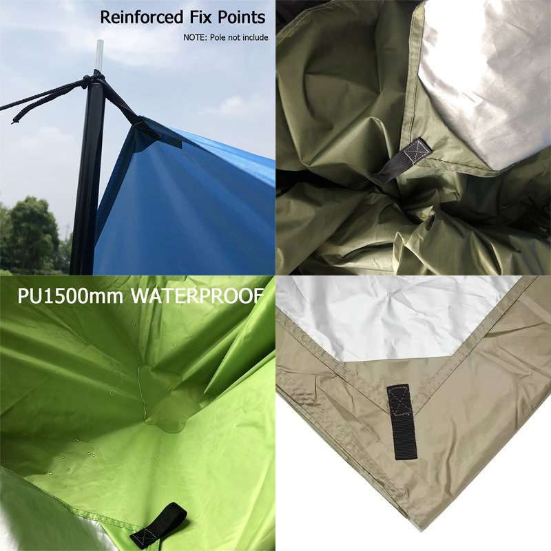 خيمة تخييم دانشيل 3×3 متر مقاو - مراجعة Hammock Rain Tarp وسعره