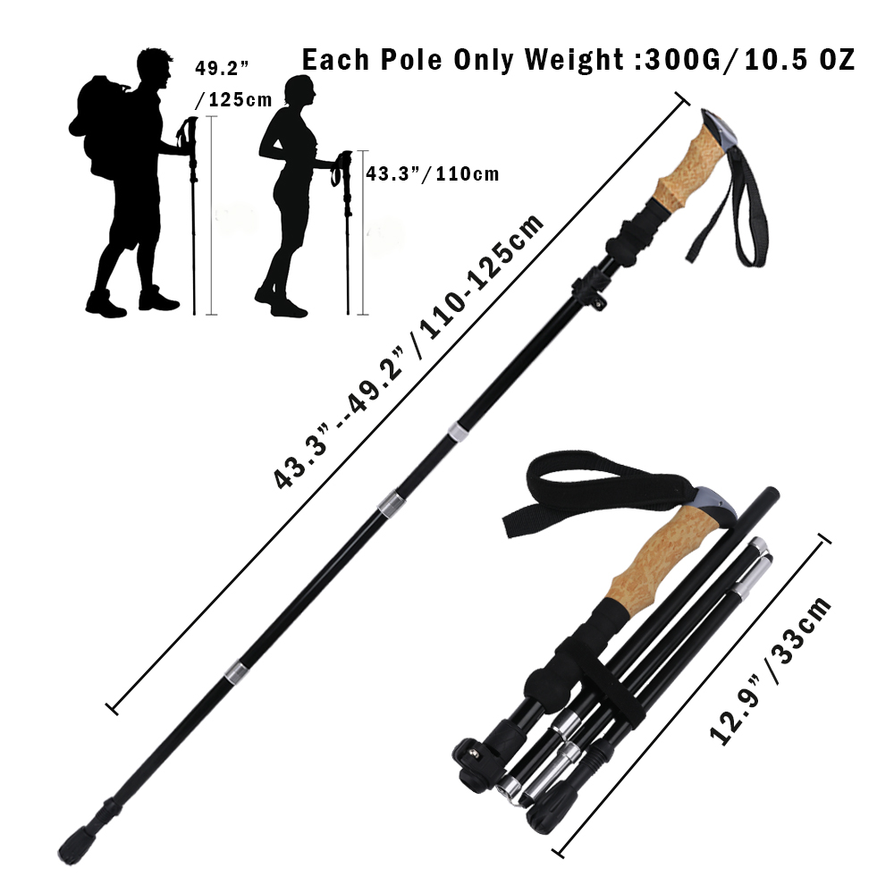 أقطاب المشي لمسافات طويلة القو - مراجعة Trekking Pole Carbon وسعره
