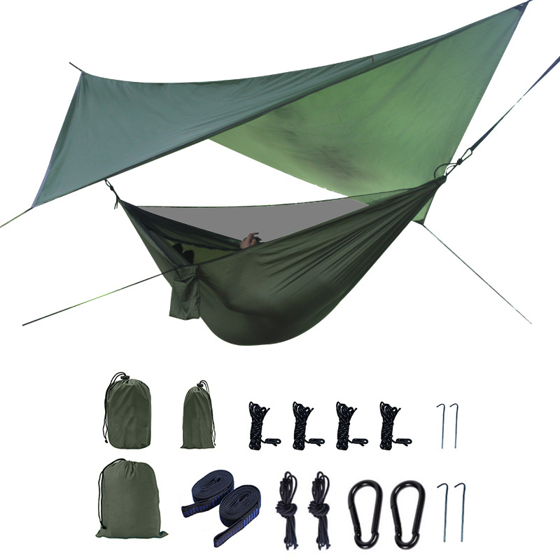 مجموعة مظلة تخييم مقاومة للماء - مراجعة Hammock Rain Tarp وسعره
