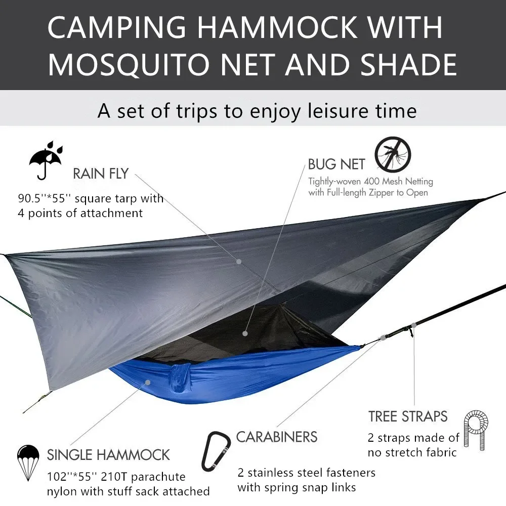 خفيفة الوزن المحمولة التخييم أ - مراجعة Hammock Rain Tarp وسعره
